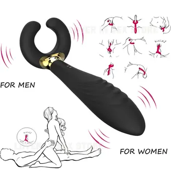 Dubla Penetrare a Penisului Extender G-Spot Dildo Vibrator Biberon Clitoris Simulator de Jucarii Sexuale pentru Barbati Câteva Produse pentru Adulți