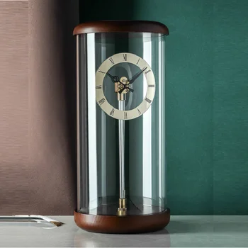 Creativ, Modern, Minimalist Ceas De Pe Desktop Ornamente Putere Invizibilă Masă De Aer De Lumina Ceas Lux Din Lemn Masiv Retro Ceas De Masa