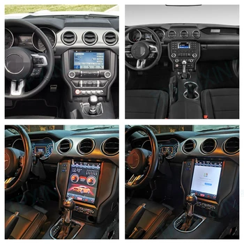 Pentru Ford Mustang GT 2016 - 2020 Fibra de Carbon Android 9 Carplay Radio Player Auto Navigație GPS Stereo Multimedia Unitate Cap