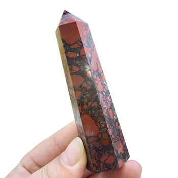 Naturale Trandafir Roșu Agat Cristal Punct de Vindecare Piatră de Cuarț de Cristal Bagheta Piatra Roșie 80-90mm pentru Decor Acasă Minerale DIY Cadou