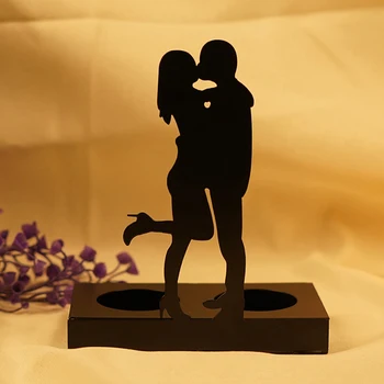 Creative Metal de Nunta Suport de Lumanare Romantic Ziua Îndrăgostiților Desktop Ornament