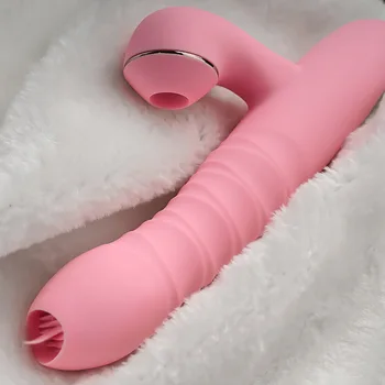 Vibrator Automat Telescopic Rotație G-Spot Stimulator Clitoris Masturbari Jucarii Sexuale Pentru Femei Adulți Jucarii Sexuale de Cuplu BQ
