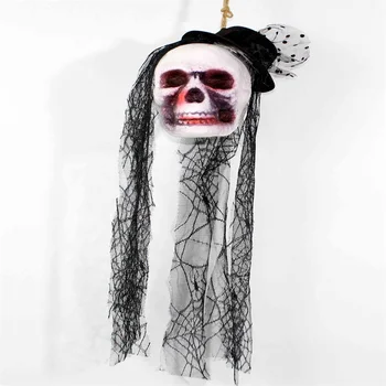 Hallowee pălărie Mică craniu Fantomă Tifon eșarfă Cald vânzări Europa și America de simulare de groază oase umane Carnaval, decoratiuni