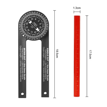 Indicator contor Instrumente Tâmplar Unghi Finder pentru prelucrarea Lemnului Scară Mitre Saw Raportor Nivel Cu Marcajul Creion ABS Angle Finder