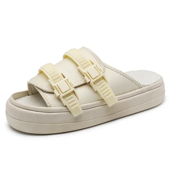 2021 Sandale Barbati Brand de Lux de Vară pentru Bărbați Papuci de Plaja Platforma Pantofi Deget de la picior Deschis Solid rezistent la Uzura Sandale Schoenen Mannen