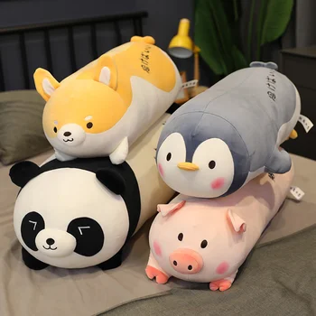 70/100CM lungime de Desene animate de Dormit Perne Dog&Porc&Panda de Pluș, Jucării Umplute de Animale Papusa Pat Cameră Iubitorii de Decor Creativ Cadou