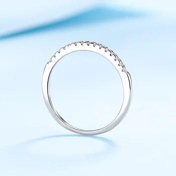 925 de Argint Culoare D 0.15 ct Moissanite VVS1 Design Simplu Inel de Nunta pentru Femei Cadou obrączka srebrna