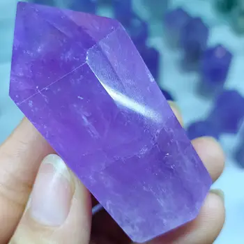 Naturale Violet Cristal Turnul De Energie Minerale-Specimen Acvariu Acasa Cameră Ambarcațiune Cadou Decor