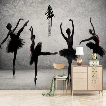 Obiceiul Modern, Tapet 3D Studio de Dans Balet Studio de Yoga Murală Sport Industriale Decor 3D Foto de Perete de Hârtie Papel De Parede 3D