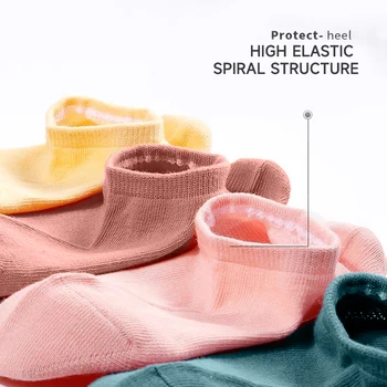 MiiOW 5 Perechi/Lot Colorate din Bumbac pentru Femei Șosete Glezna Set de Brand de Moda de Vara Simplu, Respirabil Tăiat Scurt Sokken pentru Femei Cadouri