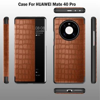 Caz Pentru Huawei Mate 40 Pro din Piele de Caz PC-ul Auto de Somn te Trezești Flip Cover pentru Huawei Mate40 Pro+ telefon Mobil cu transport gratuit