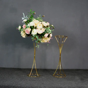 Noua Masă de Nuntă Centerpieces de Aur de Metal Arc Rotund Stand de Flori Pentru Masă de Nuntă Florale Decor yudao2005