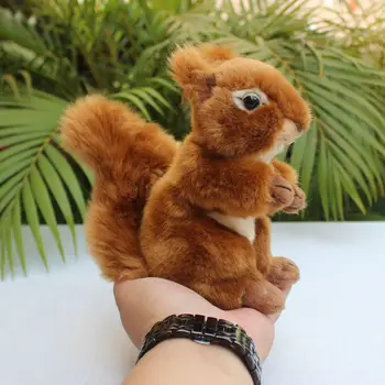 Mici de pluș veveriță jucărie de înaltă calitate simulare maro veveriță papusa cadou de Crăciun despre 16cm w2548