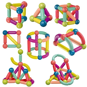 36-64Pcs Dimensiuni Mari Magnetice Stick Blocuri joc magneți copii Set Copii Magneți pentru copii Jucărie Magnetică Cărămizi
