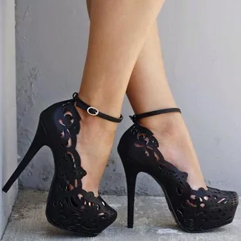SHOFOO pantofi.Noua moda tesatura piele de pantofi pentru femei, de aproximativ 14,5 cm pantofi cu toc înalt, rotund toe pompe.DIMENSIUNE:34-45