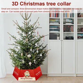 Rustic Merry Christmas Tree Guler Crăciun Copaci Baza Inel Exterior Fusta Decor Festivalul De Decor Ambarcațiuni Cadou 003