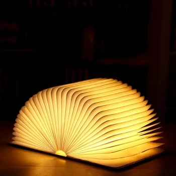 Creative Pliere Carte de Lumina LED-uri de Lumină de Carte Audio Bluetooth Cadou Lampa de Masa cu Ridicata Reîncărcabilă Noptieră Lumina de Noapte