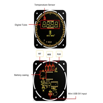 Electronic Display Digital Modul De Ceas De Bord De Control Automat Timpul De Temperatură A Modulului De Afișare