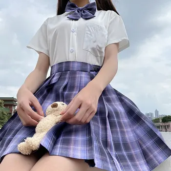 Fată Școală Uniformă Sexy 17 Culoare Jk Cosplay Seifuku Marinar Fata De Student Carouri Fusta Plisata Școlii Japoneze Uniforme Femei Rochie