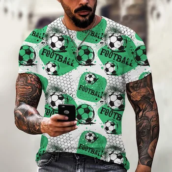 Fotbal de stradă Imbracaminte Barbati tricouri Supradimensionate O-gât Casual cu mânecă Scurtă de Modă în aer liber de Îmbrăcăminte pentru Bărbați Topuri 2022 Vara