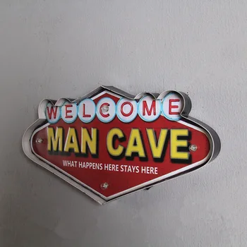Bine ati venit Peștera CONDUS Semne Bar, Cafenea, Garaj Club de Cumpărături Camera de zi de Perete Decorativ Vintage din Metal Semn Placa Metalica de Decor Acasă