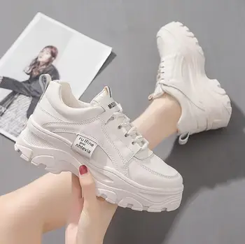 Adidasi Casual Alb Pantofi Femei Indesata Adidasi pentru Femei Vulcaniza Pantofi de Moda Pantofi de Cald Platforma Adidasi