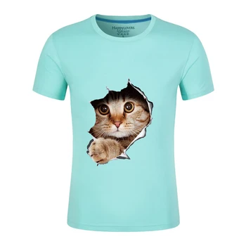 Design creativ model pisica bărbați bumbac T-shirt, rece mâneci scurte, de înaltă calitate de top, mai multe culori disponibile o-060
