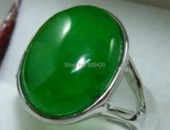 XFS102 Frumos Verde jad doamnei inel marimea 7 8 9