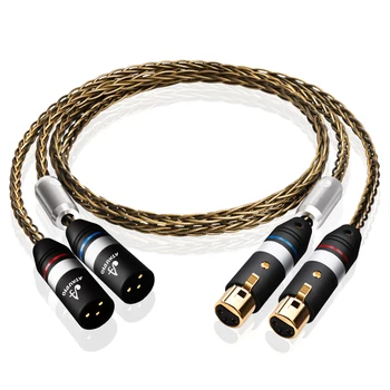 HiFi OCC placate cu Argint XLR Cablu de Înaltă Calitate Dual Xlr de sex Masculin la Feminin Cablu Audio