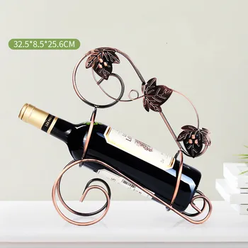 Simplu Creative Vin Rack Din Metal Pentru Sticla De Vin Titularul De Afișare Bara De Acasă Decorare Stil Retro Ornament
