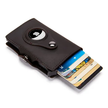 Nume personalizate Portofel Titularul Cardului de Credit Airtags Geanta Barbati RFID Protecție din Piele Card Caz Portofel AirTag Carduri de Titular
