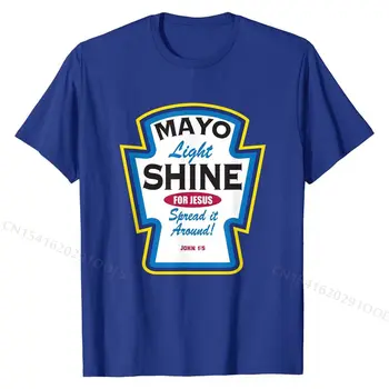 Mayo Lumina Amuzant Creștin Parodie T-Shirt confortabil Tricou Tricou pentru Bărbați Hip-Hop din Bumbac Tricouri Cool