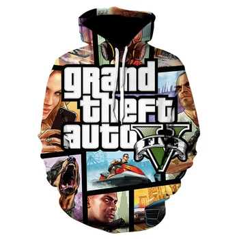 Grand Theft Auto Hanorace Barbati Moda Femei Supradimensionat Hanorac 3d Hanorac Copii Baieti Haine Hip Hop Hanorac Joc Gta 5 Transpirații