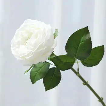 Singură Ramură de Flori Artificiale Realist Nu Udare Non-decolorare Foto Recuzită Ins Stil Real Touch Imitație a Crescut pentru Nunta