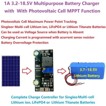5 Buc MPPT Controler Solar 1A 3.2 V 3.7 V-4.2 V 7.4 V 18650 Baterie Litiu Încărcare Bord
