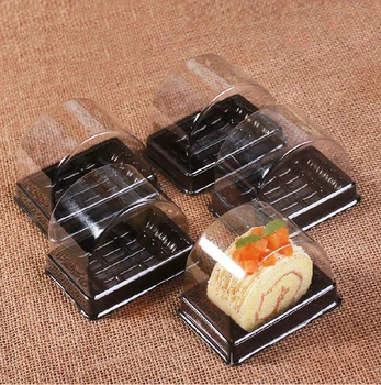 100BUC transport Gratuit Cupcake cutie Transparent rola tort cutie de plastic cupcake containere, cutii Tort pâine ambalaj cutie
