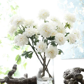 1 buc Bujor flori Artificiale Ramură de Crăciun Decorațiuni Plante Diy Aranjament Floral Accesorii