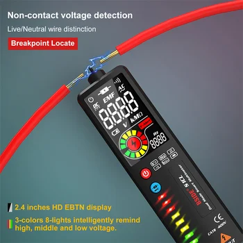 BSIDE ADMS1CL Multimetru Digital LCD Tester Detector de Tensiune 2000 Conteaza DC/AC Tensiune de Frecvență Rezistență NCV True RMS Metru