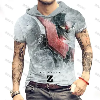 Mazinger Z Nou cu Gluga pentru Bărbați T-Shirt de Înaltă Calitate T-shirt Tendință Hip Hop 3XL Maneca Scurta, Haine de Moda Y2k Stil Harajuku