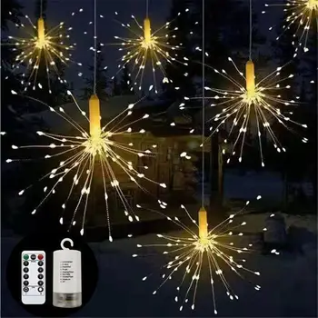 180LED Impermeabil Stea care Explodează Artificii Lampa de Crăciun, Lumini de Basm Sârmă de Cupru Lampă de Papadie Șir de Lumini de Gradina Decor Acasă