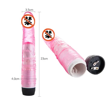 NUANQIN de Bază Puternic Începător Penis artificial Vibratoare jucarii Sexuale Stimulare Clitoris si punctul G Jucării pentru Adulți 23 cm (9,1 inch)