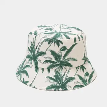 LDSLYJR Floare de Bumbac Imprimare Găleată Pălărie Pescar Pălăria în aer liber, de Călătorie Pălărie de Soare Capac Pălării pentru Bărbați și Femei 130