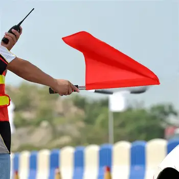 2 Buc Arbitrul Steaguri Comanda Steaguri Steaguri de Semnalizare de Mână Fluturând Steaguri pentru Joc Meci de Concurență