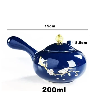 De înaltă Calitate Nobil Albastru Porțelan Ceainic Ibric pentru Ceai Ceainic Chinezesc Set de Ceai și Cafea Teaware Ceainice Puer Cana Cana de Servicii de Lut
