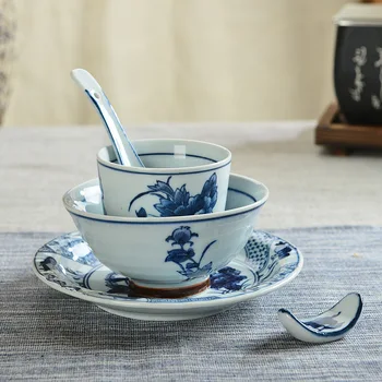 Nou albastru și alb portelan tacamuri ceașcă de ceai cana de apa Japoneză creative tacamuri de cafea cana de lapte