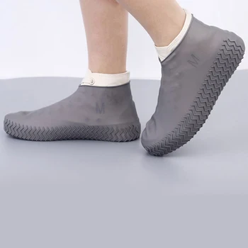 Cizme Impermeabile Pantof Acoperi Material Silicon Unisex Pantofi De Protecție Cizme De Ploaie Pentru Interior În Aer Liber Zile Ploioase Reutilizabile