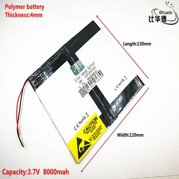Litru de energie a bateriei Bun Qulity 3.7 V,8000mAH 40120130 Polimer litiu-ion / Li-ion pentru tablet pc-ul BĂNCII,GPS,mp3,mp4