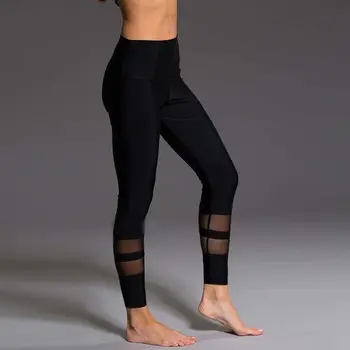 Mai Nou Moda De Cauzalitate Femei Subțire Jambiere Mozaic De Fitness Jambiere Talie Mare Întindere Femei Solide Pantaloni Femei Pantaloni Lungi