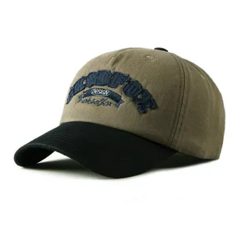 Primavara-Vara Spălat Bumbac Șapcă De Baseball Pentru Bărbați Scrisoare De Cusut De Epocă Snapback Hat Mozaic Retro Camionagiu Capac Curbat Palarie De Soare