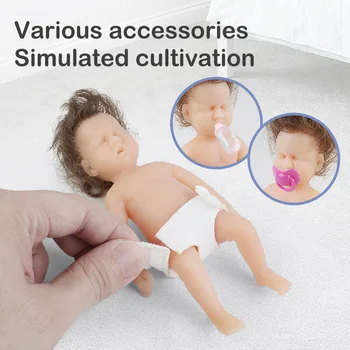 12cm Solid Moale de Silicon Renăscut Papusa Simulare Renaștere Păpușă de Cauciuc Moale Copil Impermeabil Papusa pentru Cadouri